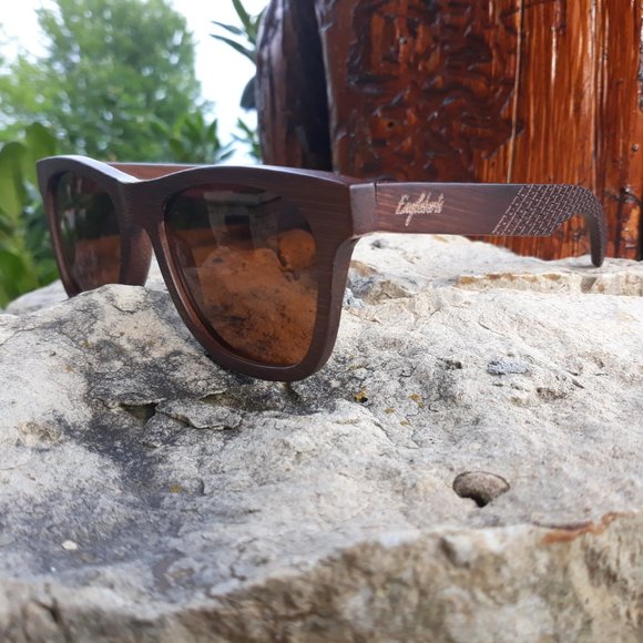 Ebony Wooden Sunglasses, Tea Polarized Lenses main image 6